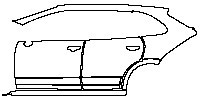 Porsche Cayenne Cayenne GTS 2012 - (left) Door+Rear Fender+Side Skirt