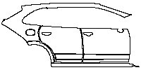 Porsche Cayenne Cayenne GTS 2012 - (right) Door+Rear Fender+Side Skirt