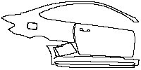 Mercedes-Benz C Class Coupe 2012 - (right) Door+Rear Fender+Side Skirt