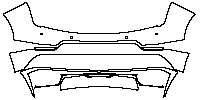 Cadillac GT4 Exterior 2023 - Rear Bumper (with exhaust,with 4 PDC)