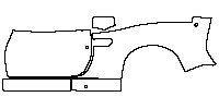 Ferrari 246 GT 1969 - (left) Door+Rear Fender+Side Skirt