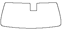 Toyota 4 Runner Window 2014 - Windshield (inside) (with mirror and dotted area cutout, Edge exceeds the innder side of black cer