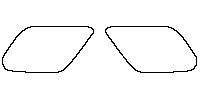 Toyota 4 Runner Window 2014 - Rear Quarter (Edge ends at the inner side of dotted area)
