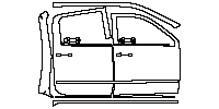 Chevrolet Silverado HD 2500 HD 2015 - (right) Door+Rear Fender+Side Skirt (with chrome trim)