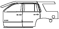 Chevrolet Tahoe Exterior 2015 - (left) Door+Rear Fender+Side Skirt (with ''TAHOE'' emblem)