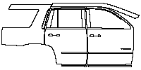 Chevrolet Tahoe Exterior 2015 - (right) Door+Rear Fender+Side Skirt (with ''TAHOE'' embelm)