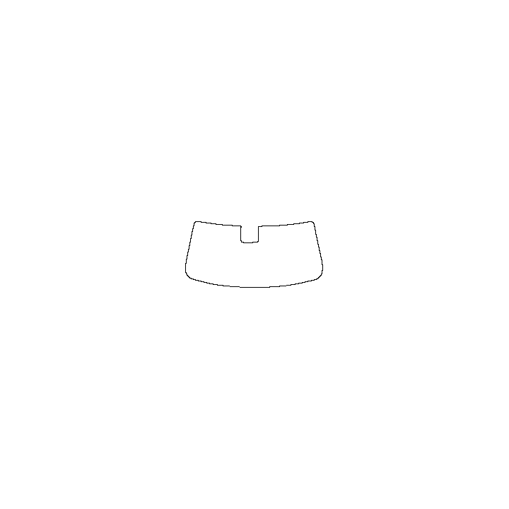 Chevrolet Tahoe Window 2015 - Windshield (inside) (with mirror and dotted area cutout , Edge exceeds the innder side of black ce