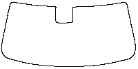 Chevrolet Tahoe Window 2015 - Windshield (inside) (with mirror and dotted area cutout , Edge exceeds the innder side of black ce