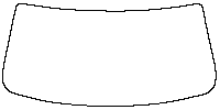 Chevrolet Tahoe Window 2015 - Windshield (inside) (without mirror cutout , Edge exceeds the innder side of black cermic by 3mm)