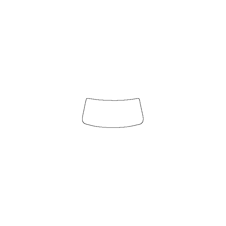 Chevrolet Tahoe Window 2015 - Windshield (inside) (without mirror cutout , Edge exceeds the innder side of black cermic by 3mm)