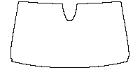Seat Ateca Window 2016 - Windshield (inside) (with mirror and dotted area cutout, Edge ends at the inner side of dotted area)
