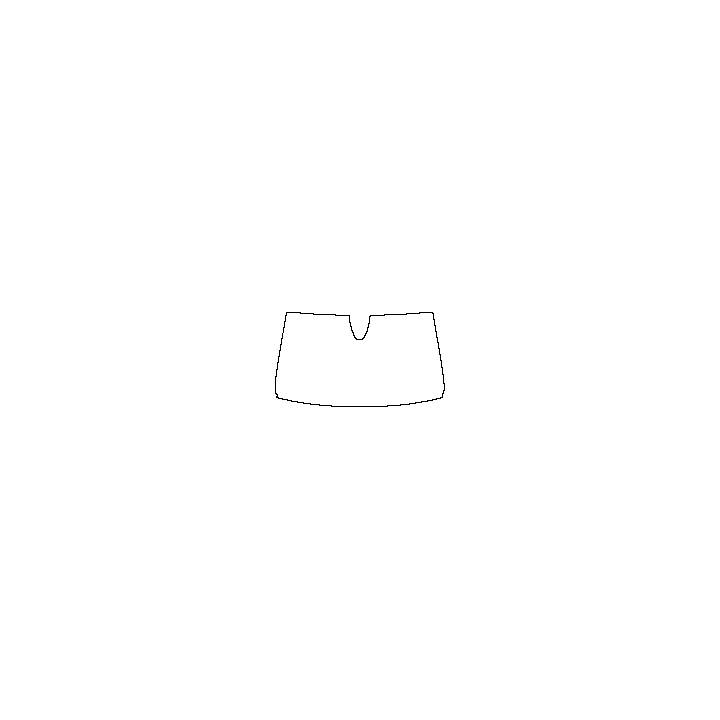 Seat Ateca Window 2016 - Windshield (inside) (with mirror and dotted area cutout, Edge ends at the inner side of dotted area)