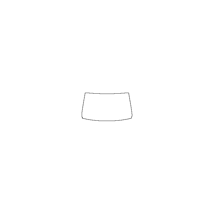Seat Ateca Window 2016 - Windshield (inside) (without mirror and dotted area cutout, Edge ends at the inner side of dotted area)