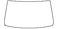 Seat Ateca Window 2016 - Windshield (inside) (without mirror and dotted area cutout, Edge ends at the inner side of dotted area)