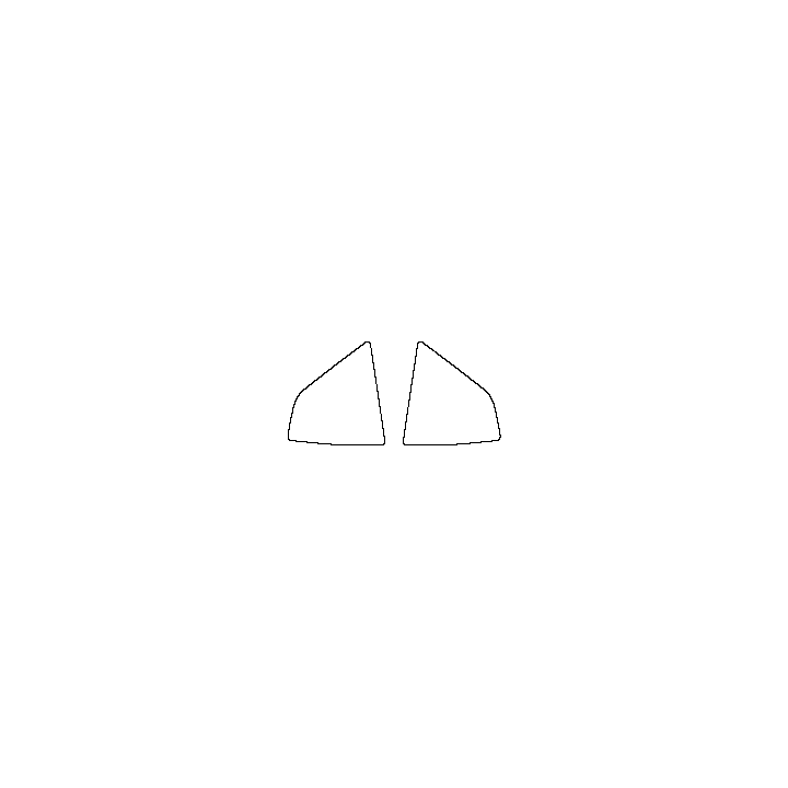 Seat Ateca Window 2016 - Rear Quarter (Edge ends at the inner side of dotted area)