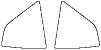 Seat Ateca Window 2016 - Rear Quarter (Edge ends at the inner side of dotted area)