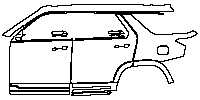 Changan Auto CS95 (CN) Exterior 2019 - (left) Door+Rear Fender+Side Skirt