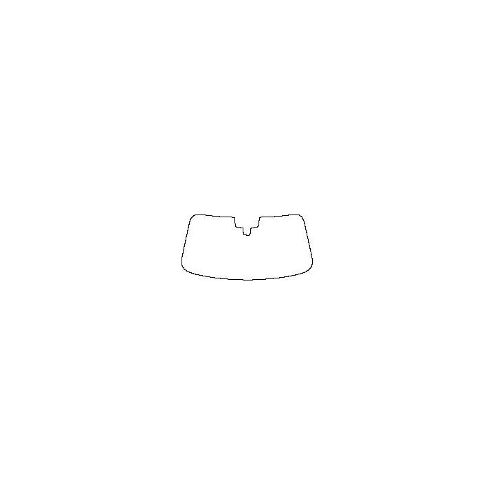 BMW 3 Series Touring 2019 - Windshield (inside) (with mirror cutout , Option 2)