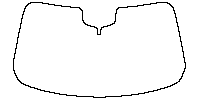 Lincoln Aviator Window 2020 - Windshield (inside) (with mirror and dotted area cutout, Edge exceeds the innder side of black cer