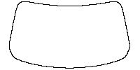 Lincoln Aviator Window 2020 - Windshield (inside) (without mirror and dotted area cutout, Edge exceeds the innder side of black