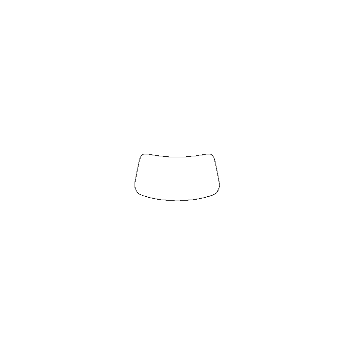 Lincoln Aviator Window 2020 - Windshield (inside) (without mirror and dotted area cutout, Edge exceeds the innder side of black