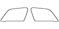 Lincoln Aviator Window 2020 - Rear Quarter (Edge ends at the inner side of dotted area)