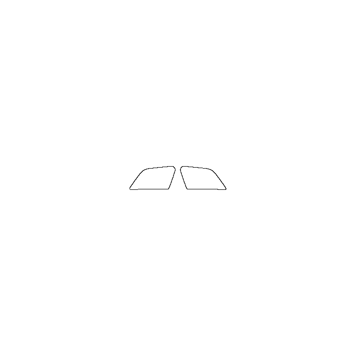 Lincoln Aviator Window 2020 - Rear Quarter (Edge ends at the inner side of dotted area)