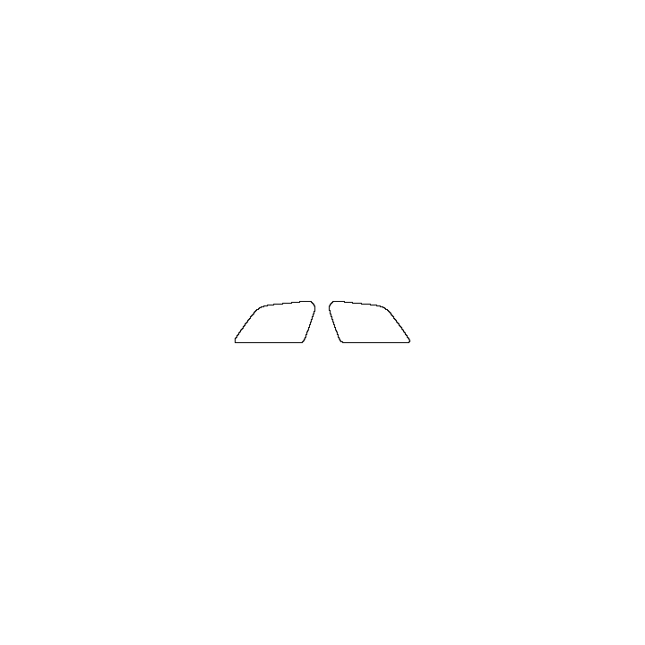 Lincoln Aviator Window 2020 - Rear Quarter (Edge exceeds the innder side of black cermic by 3mm)