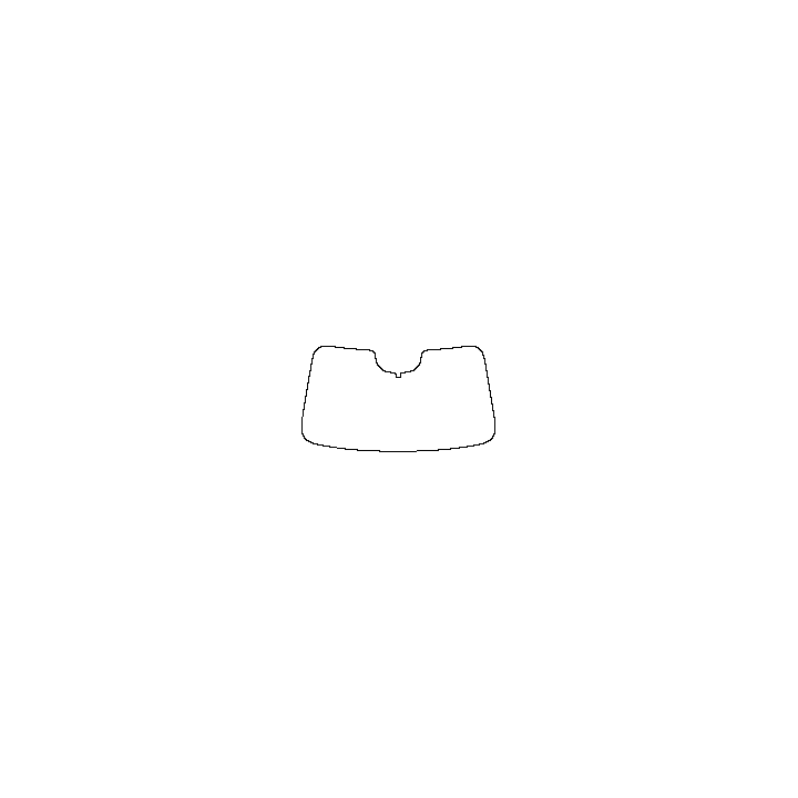 Lincoln Corsair Window 2020 - Windshield (inside) (with mirror and dotted area cutout, Edge exceeds the innder side of black cer