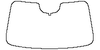 Lincoln Corsair Window 2020 - Windshield (inside) (with mirror and dotted area cutout, Edge exceeds the innder side of black cer