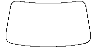 Lincoln Corsair Window 2020 - Windshield (inside) (without mirror and dotted area cutout, Edge exceeds the innder side of black