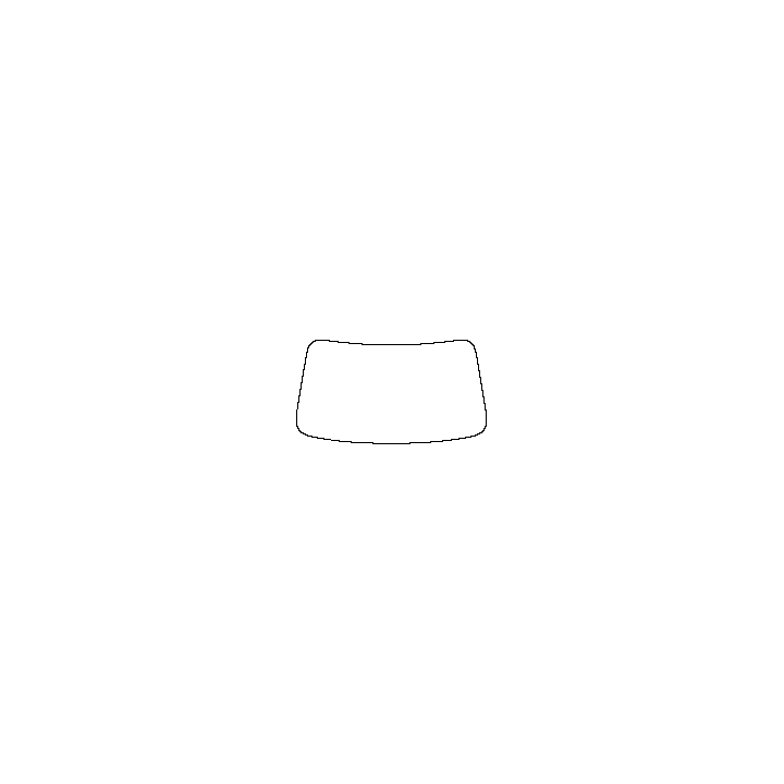 Lincoln Corsair Window 2020 - Windshield (inside) (without mirror and dotted area cutout, Edge exceeds the innder side of black