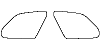 Lincoln Corsair Window 2020 - Rear Quarter (Edge ends at the inner side of dotted area)