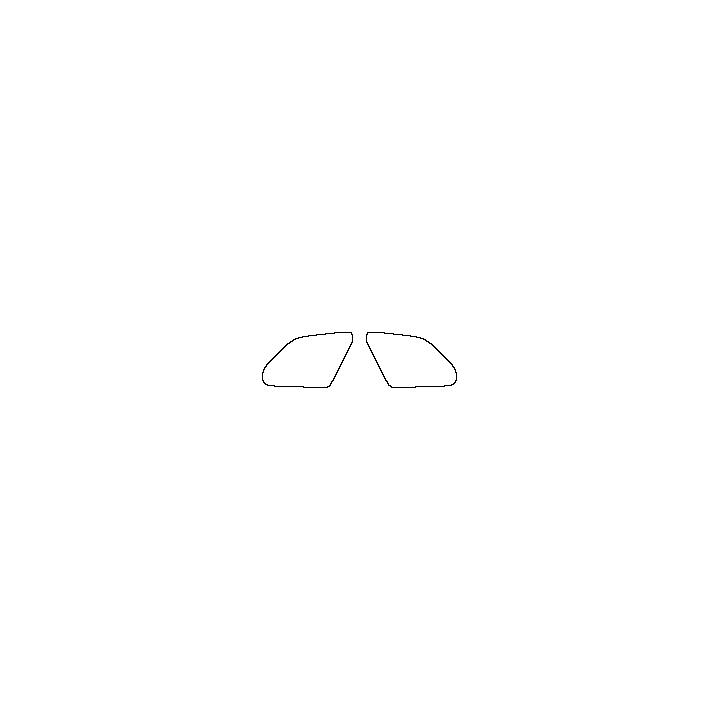 Lincoln Corsair Window 2020 - Rear Quarter (Edge ends at the inner side of dotted area)