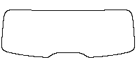 Lincoln Corsair Window 2020 - Rear Window (Edge ends at the inner side of dotted area)