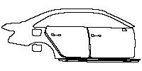 Audi A4 S4 Saloon/Sedan 2017 - (right) Door+Side Skirt+Rear Fender