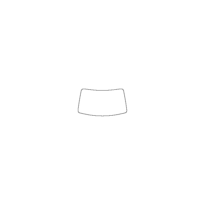 Peugeot 208 (EU) Window 2021 - Windshield (inside) (without mirror and dotted area cutout, Edge ends at the inner side of dotted