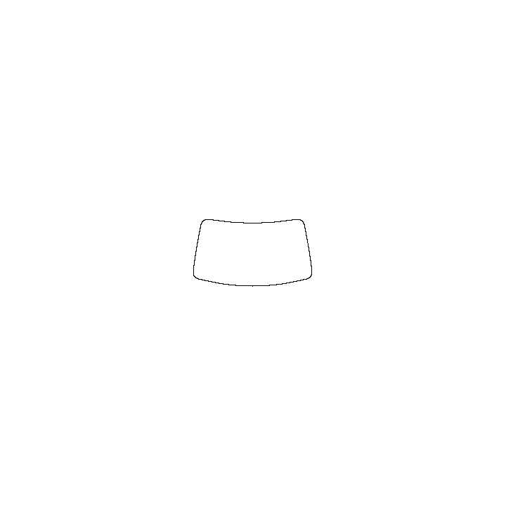 Peugeot 208 (EU) Window 2021 - Windshield (inside) (without mirror and dotted area cutout, Edge exceeds the innder side of black