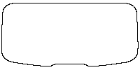 Peugeot 208 (EU) Window 2021 - Rear Window (Edge ends at the inner side of dotted area)