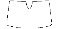 Skoda Enyaq iV (EU) Coupe 2021 - Windshield (inside) (with mirror and dotted area cutout, Edge ends at the inner side of dotted