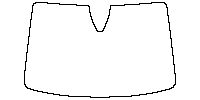Skoda Enyaq iV (EU) Coupe 2021 - Windshield (inside) (with mirror and dotted area cutout, Edge exceeds the innder side of black