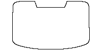 Skoda Enyaq iV (EU) Coupe 2021 - Rear Window (Edge ends at the inner side of dotted area)