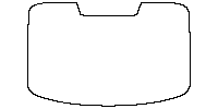 Skoda Enyaq iV (EU) Coupe 2021 - Rear Window (Edge exceeds the innder side of black cermic by 3mm)