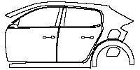 Peugeot 208 (EU) GT 2021 - (left) Door+Side Skirt+Rear Fender