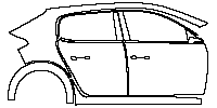 Peugeot 208 (EU) GT 2021 - (right) Door+Side Skirt+Rear Fender