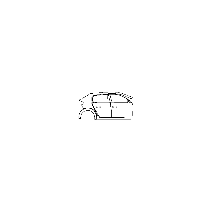 Peugeot 208 (EU) GT 2021 - (right) Door+Side Skirt+Rear Fender