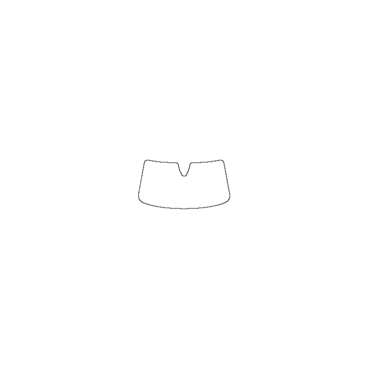 Volkswagen Arteon Window 2021 - Windshield (inside) (with mirror and dotted area cutout, Edge exceeds the innder side of black c