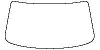 Volkswagen Arteon Window 2021 - Windshield (inside) (without mirror and dotted area cutout, Edge exceeds the innder side of blac