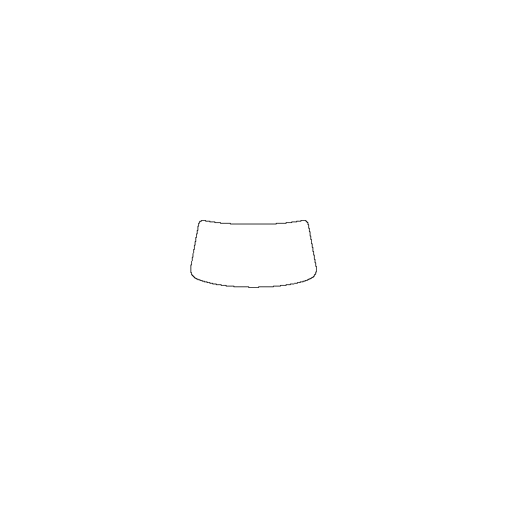 Volkswagen Arteon Window 2021 - Windshield (inside) (without mirror and dotted area cutout, Edge exceeds the innder side of blac