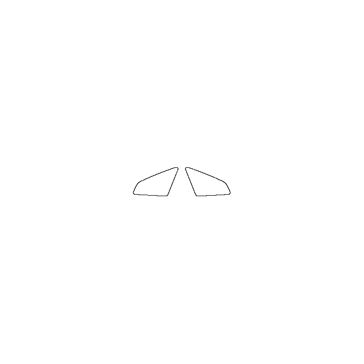Volkswagen Arteon Window 2021 - Rear Quarter (Edge ends at the inner side of dotted area)